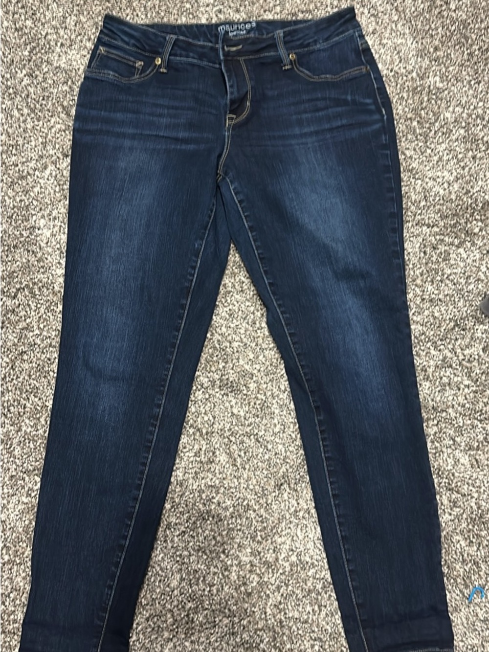 Maurices Dark Indigo Stretch Skinny Jeggings large reg